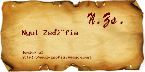 Nyul Zsófia névjegykártya