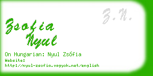 zsofia nyul business card